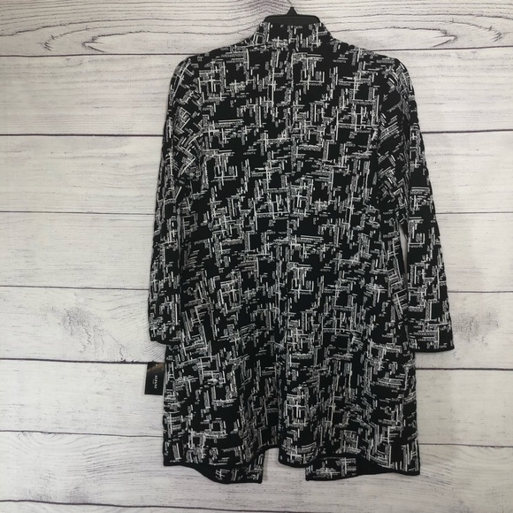 NWT Alfani Open Front Black & White Jacket Sz 0X - Picture 5 of 6